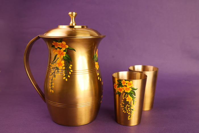 Basant Kansa Jug and Glass set