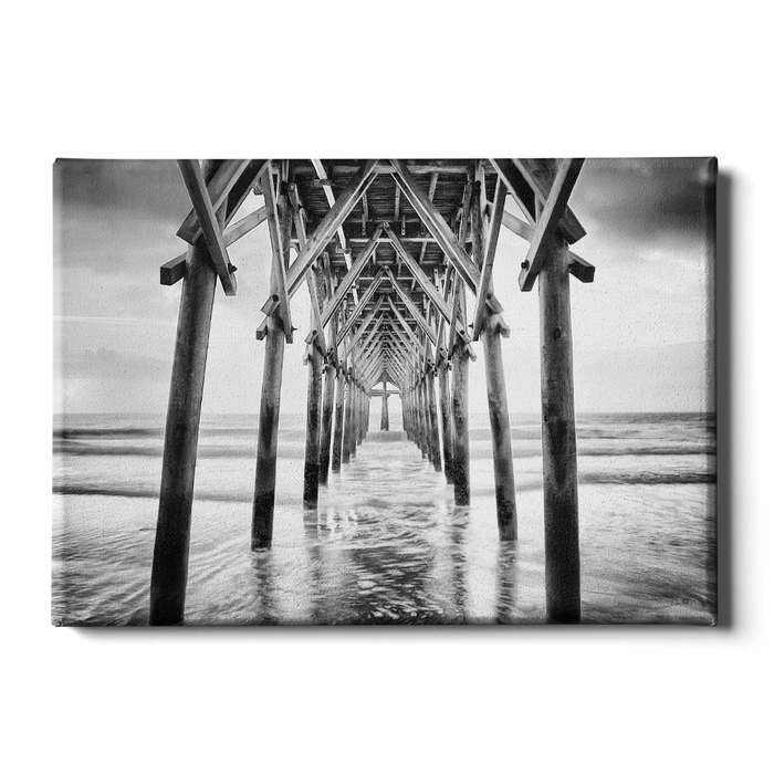 Pier Sunset B&W - College Wall Art