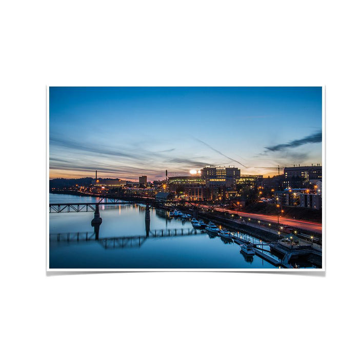 Tennessee Volunteers - River Night - College Wall Art #Poster