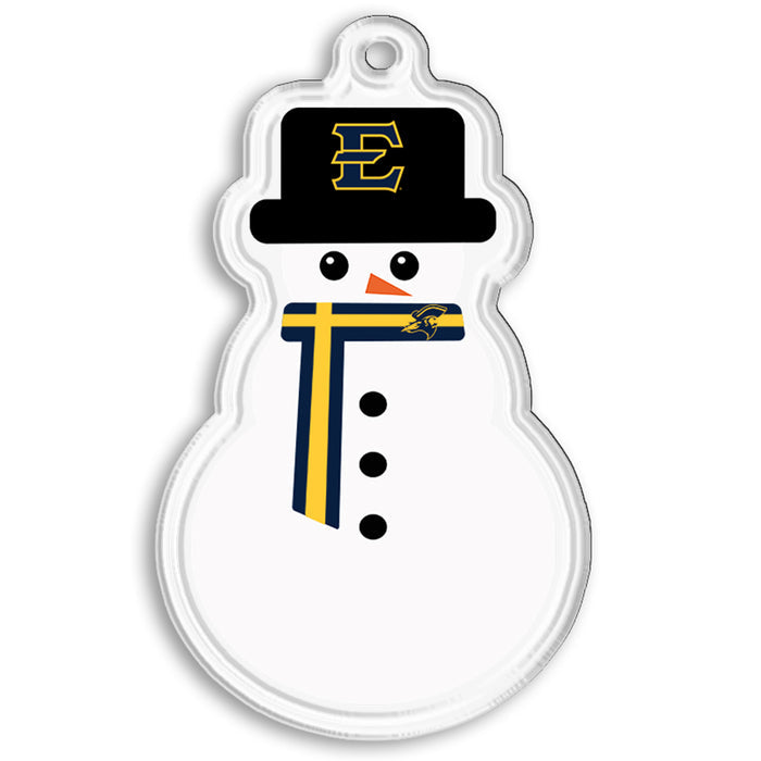 ETSU Bucs - ETSU Snowman Double-Sided Ornament