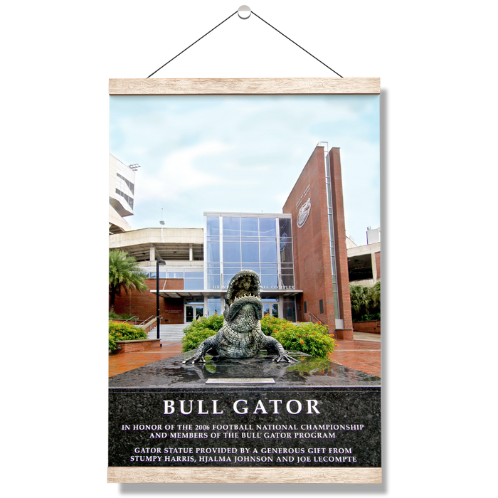 Florida Gators - Bull Gator - College Wall Art #Hanging Canvas
