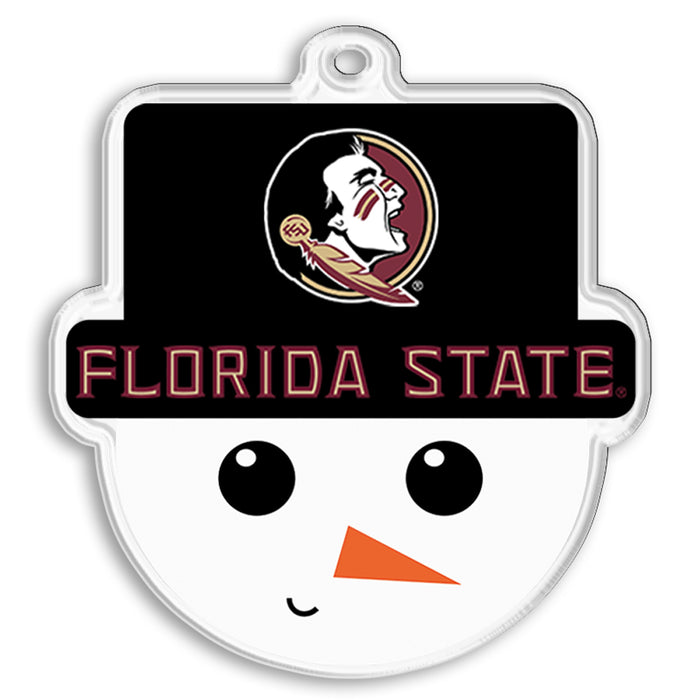 Florida State Seminoles - FSU Snowman Head Double-Sided Ornament