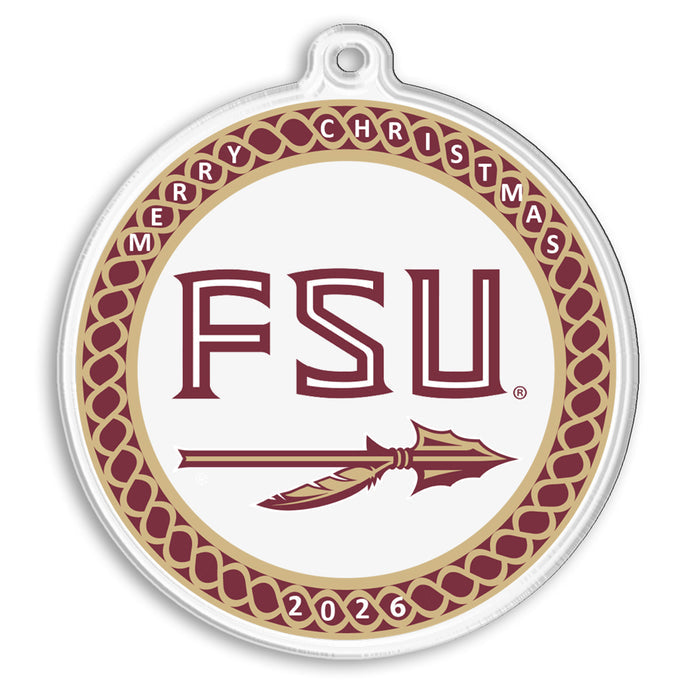 Florida State Seminoles - FSU Spear Merry Christmas 2026 Ornament