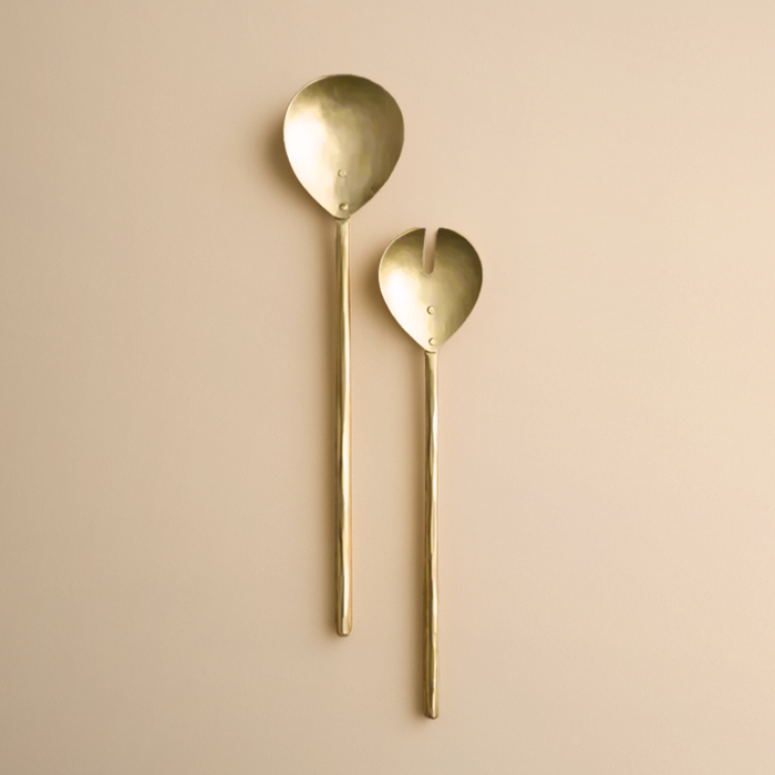 Fluted Bowl & Salad Server Set