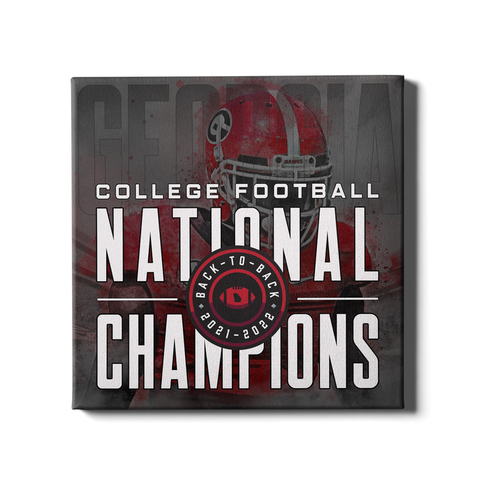 Georgia Bulldogs - Back-to-Back National Champions - College Wall Art #Canvas