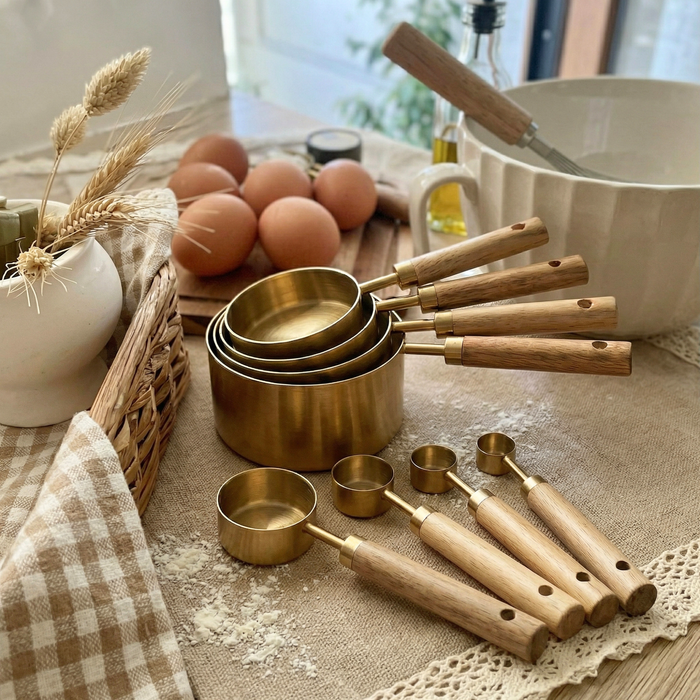 Golden Measuring Cup Set