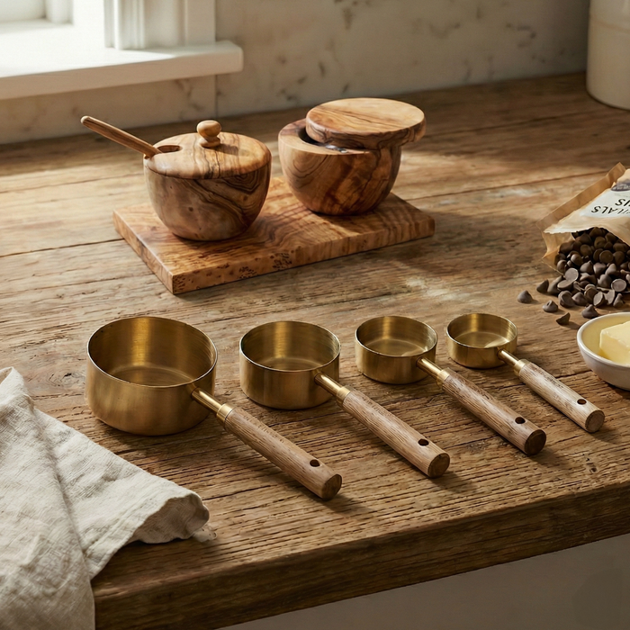 Golden Measuring Cup Set