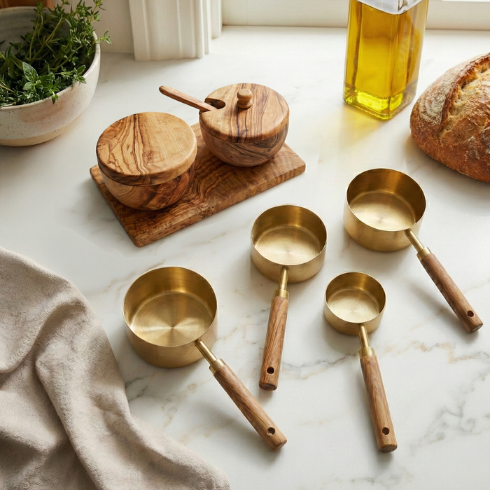 Golden Measuring Cup Set