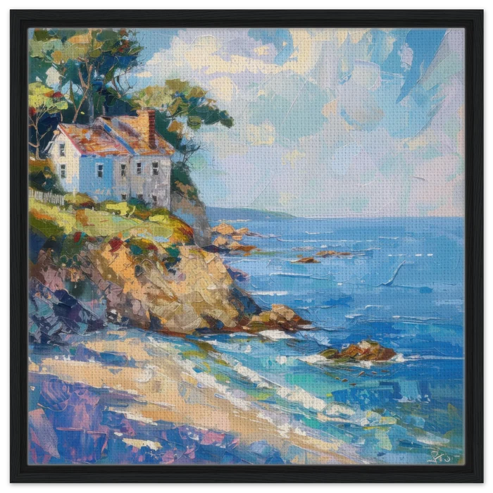 Impressionism coastal style beach feeling 1 - Shop Ai Art WebShop - Digital Art online Store