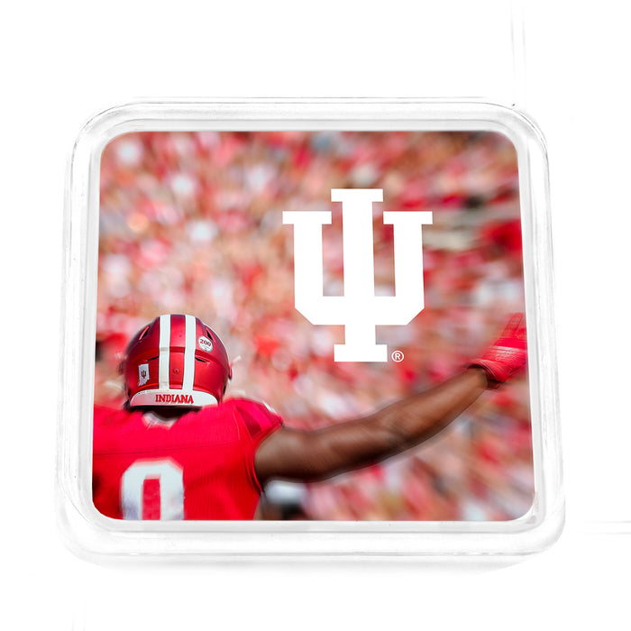 Indiana Hoosiers - Indiana Football Motion with IU Mark Acrylic Drink Coaster