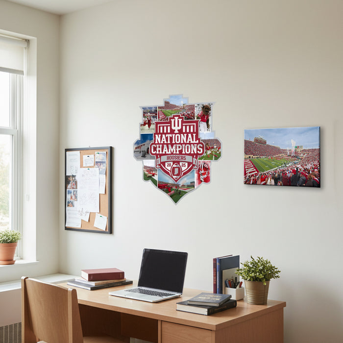 Indiana Hoosiers - Indiana Football National Champions Collage Dimensional Wall Mural