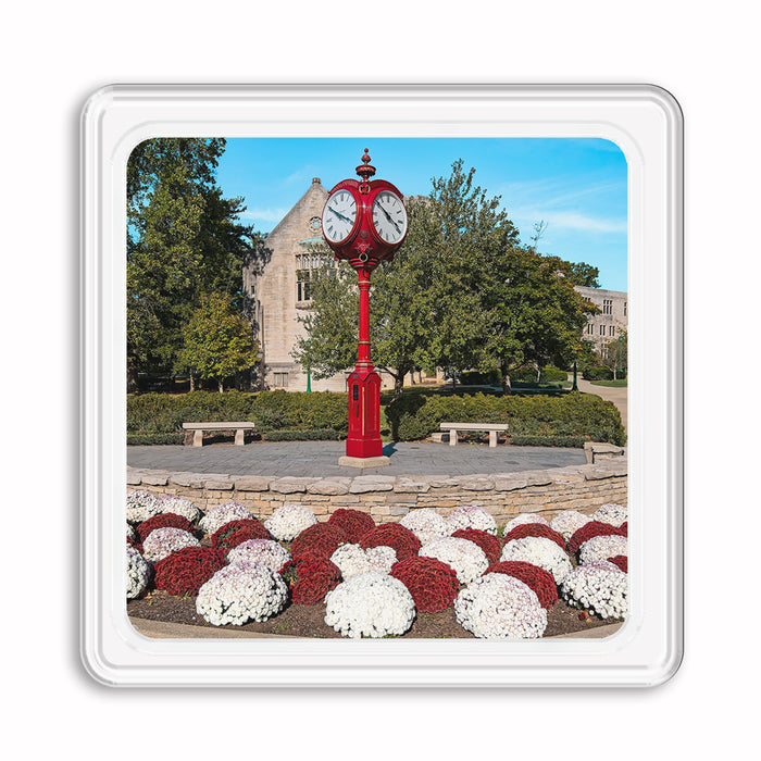 Indiana Hoosiers - IU Clock Acrylic Drink Coaster