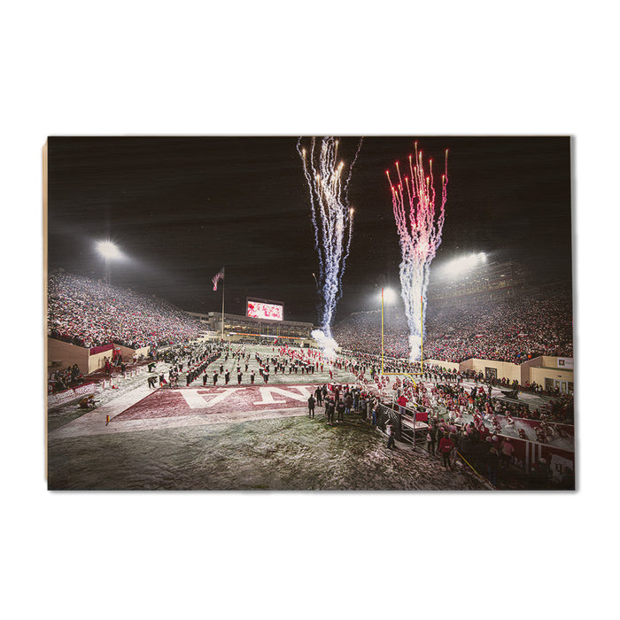 Indiana Hoosiers - Snowy Hoosier Entrance - College Wall Art #Wood