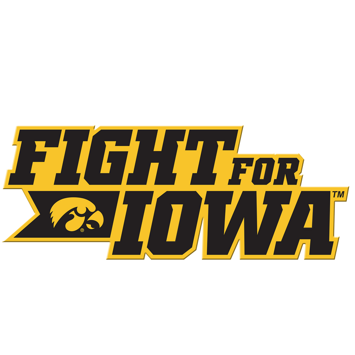 Iowa Hawkeyes - Fight for Iowa Single Layer Dimensional