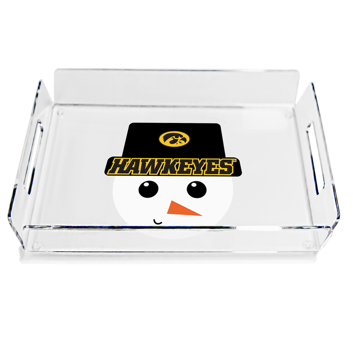 Iowa Hawkeyes - Iowa Snowman Decorative Serving Tray