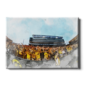 Iowa Hawkeyes - Iowa Wave Watercolor - College wall art #Canvas