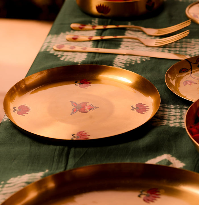 Kalamkari Kansa Side Plate - set of 6