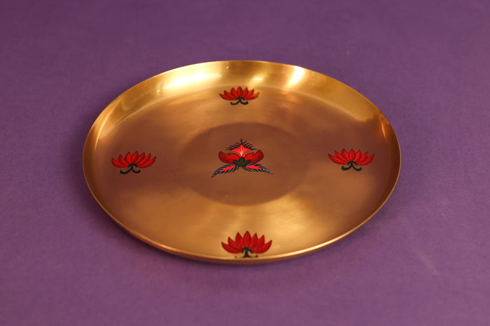 Kalamkari Kansa Side Plate - set of 6