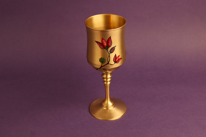 Kalamkari Pital Wine Glass - Set of 2