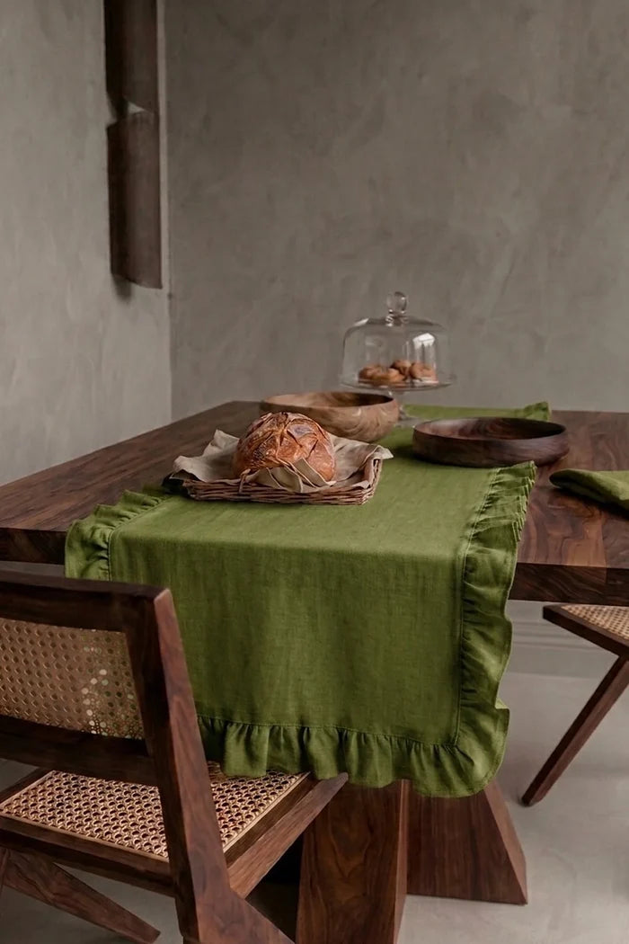 Ruffled / Olive Green