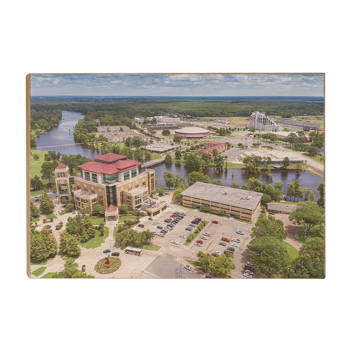 Louisiana Monroe Warhawks - Campus Aerial - College Wall Art #Wood Art