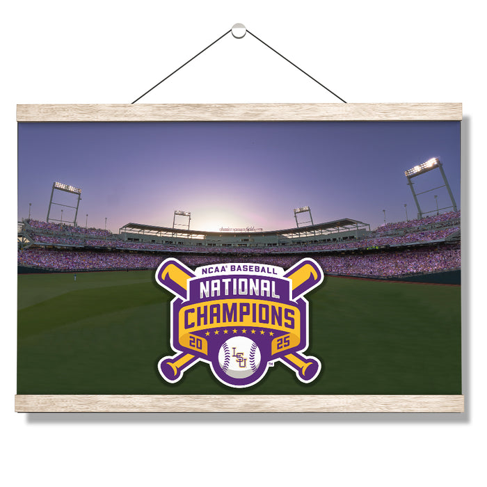 LSU Tigers - NCAA Baseball National Champions Charles Schwab Field - College Wall Art #Hanging Canvas