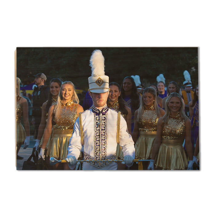 LSU Tigers - Drum Major - College Wall Art #Wood