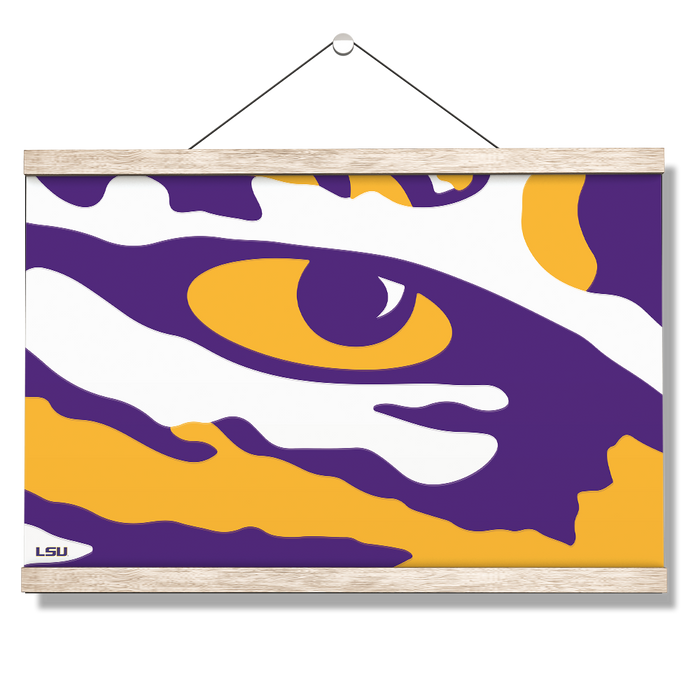 LSU Tigers - Eye of the Tiger - College Wall Art #Hanging Canvas