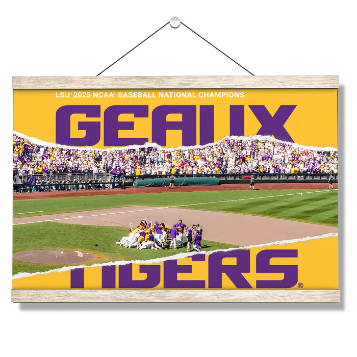 LSU Tigers - Geaux Tigers 2025 NCAA Baseball National Champions - College Wall Art #Hanging Canvas