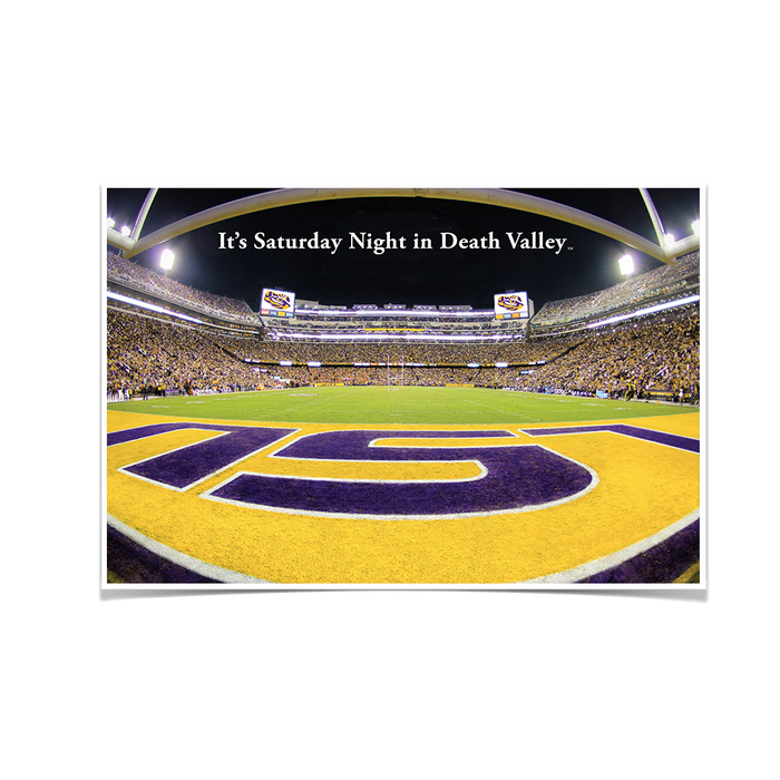 LSU Tigers - It's Saturday Night in Death Valley End Zone - College Wall Art #Poster