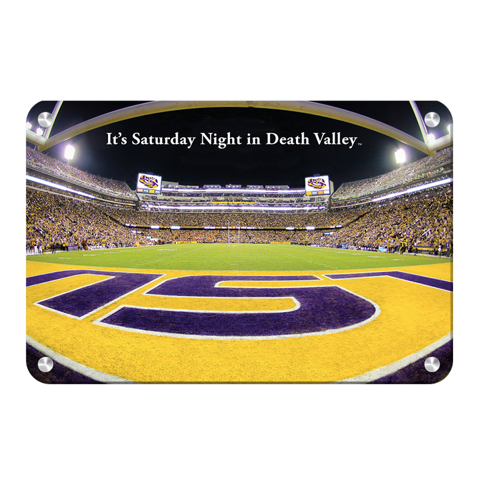 LSU Tigers - It's Saturday Night in Death Valley End Zone - College Wall Art #Metal