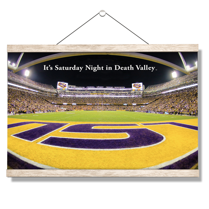 LSU Tigers - It's Saturday Night in Death Valley End Zone - College Wall Art #Hanging Canvas