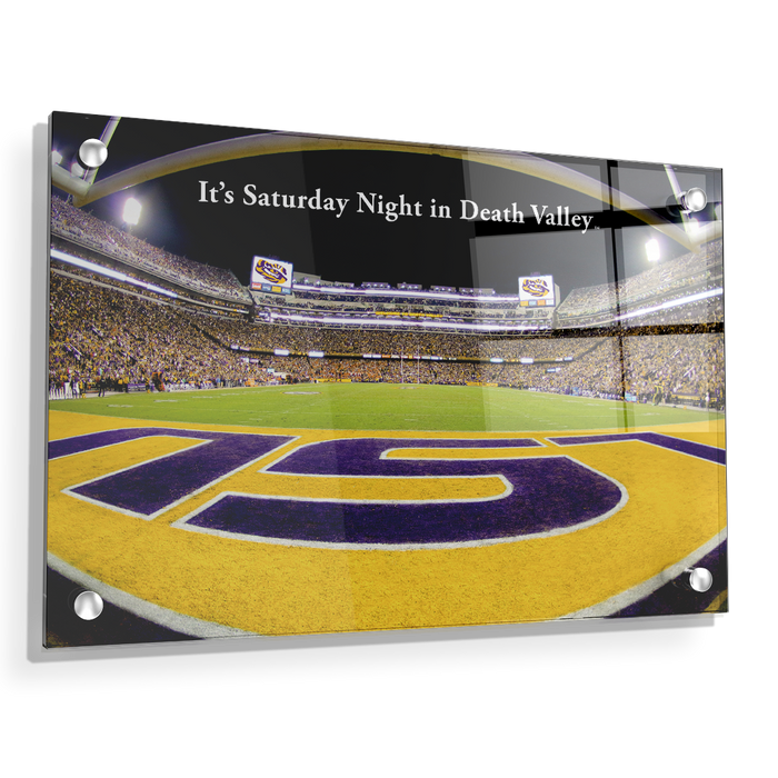 LSU Tigers - It's Saturday Night in Death Valley End Zone - College Wall Art #Acrylic