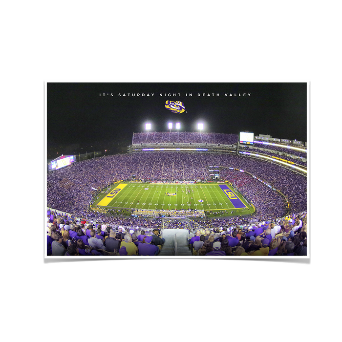 LSU TIGERS - It's Saturday Night in Death Valley - College Wall Art #Poster