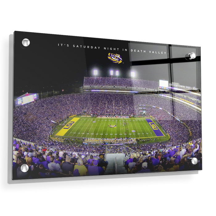 LSU TIGERS - It's Saturday Night in Death Valley - College Wall Art #Acrylic
