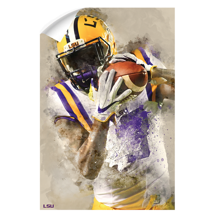 LSU Tigers - LSU Catch Watercolor - College Wall Art #Wall Decal