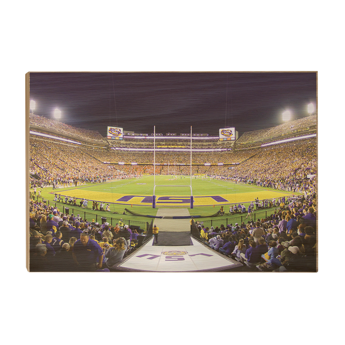 LSU TIGERS - LSU End Zone - College Wall Art #Wood