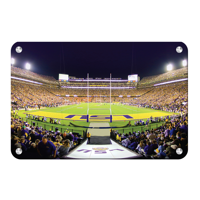 LSU TIGERS - LSU End Zone - College Wall Art #Metal