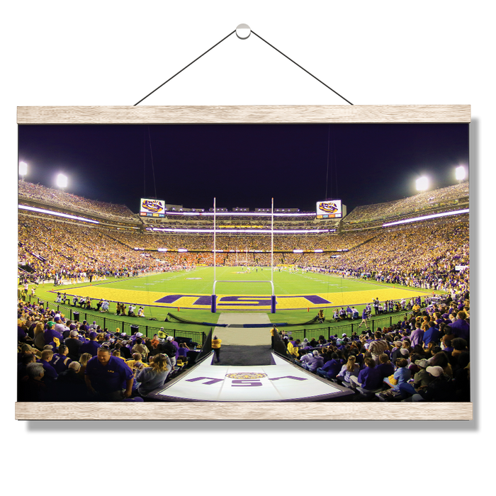 LSU TIGERS - LSU End Zone - College Wall Art #Hanging Canvas