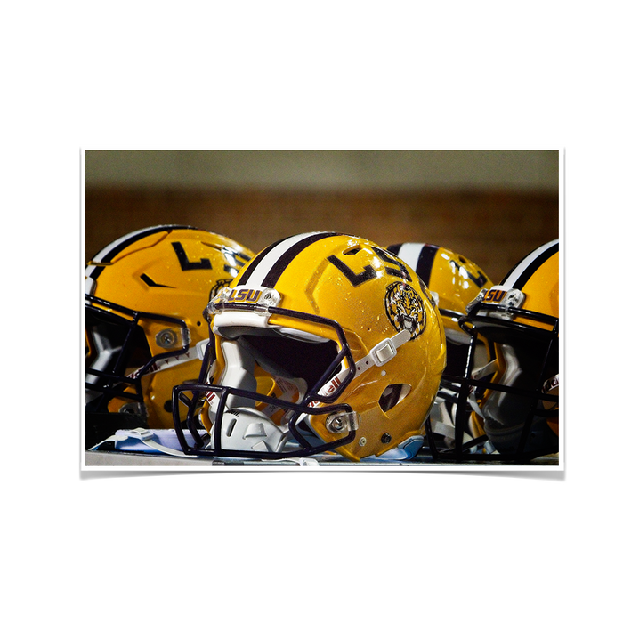 LSU Tigers - LSU Helmets - College Wall Art #Poster