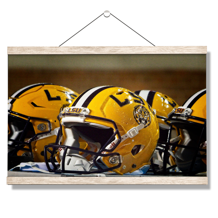 LSU Tigers - LSU Helmets - College Wall Art #Hanging Canvas