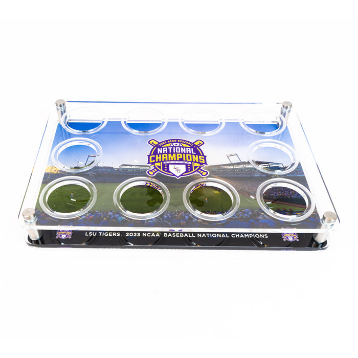 LSU Tigers - LSU Tigers 2023 NCAA Baseball National Champions Acrylic Shot Glass Display Tray