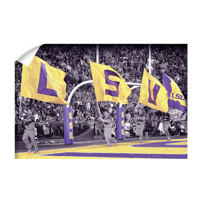 LSU Tigers - LSU Touchdown Flags - College Wall Art #Wall Decal