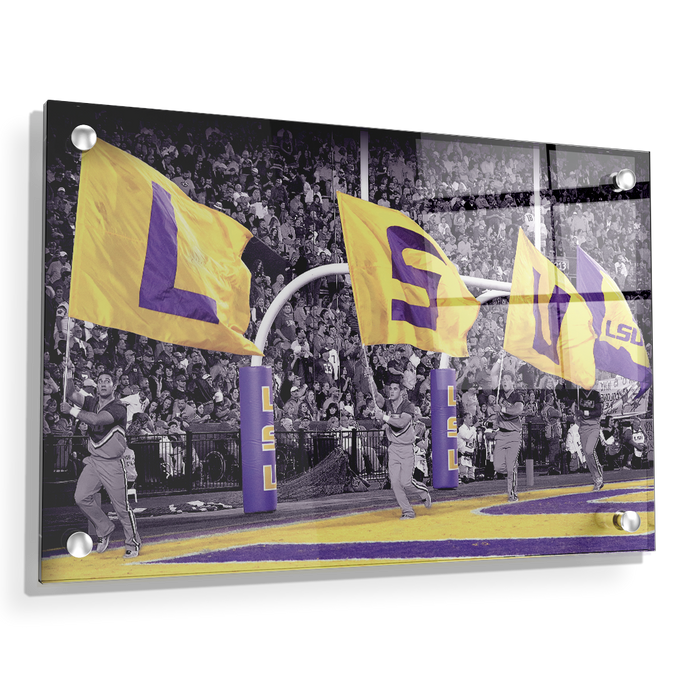LSU Tigers - LSU Touchdown Flags - College Wall Art #Acrylic