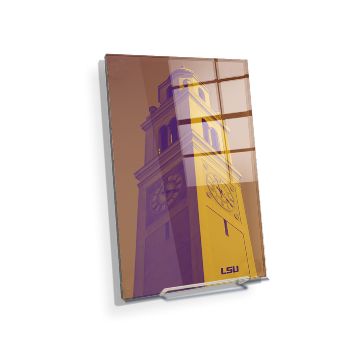 LSU Tigers - Memorial Tower Duotone - College Wall Art #Acrylic Mini