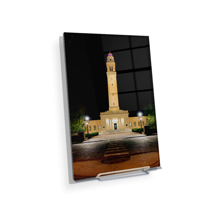 LSU Tigers - Memorial Tower Nightfall - College Wall Art #Acrylic Mini