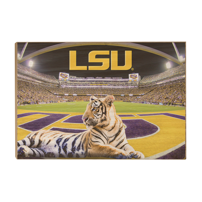 LSU Tigers - Mike VII's Kingdom - College Wall Art #Wood