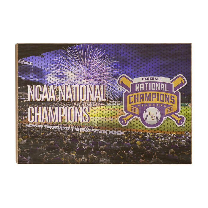 LSU Tigers - NCAA Baseball National Champions - College Wall Art #Wood
