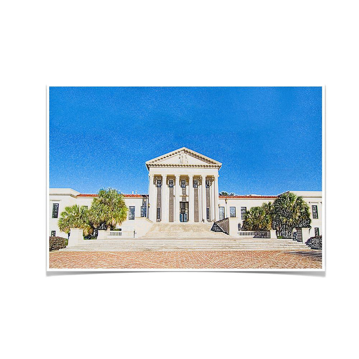 LSU Tigers - Paul M. Hebert Law Center Sketch - College Wall Art #Poster