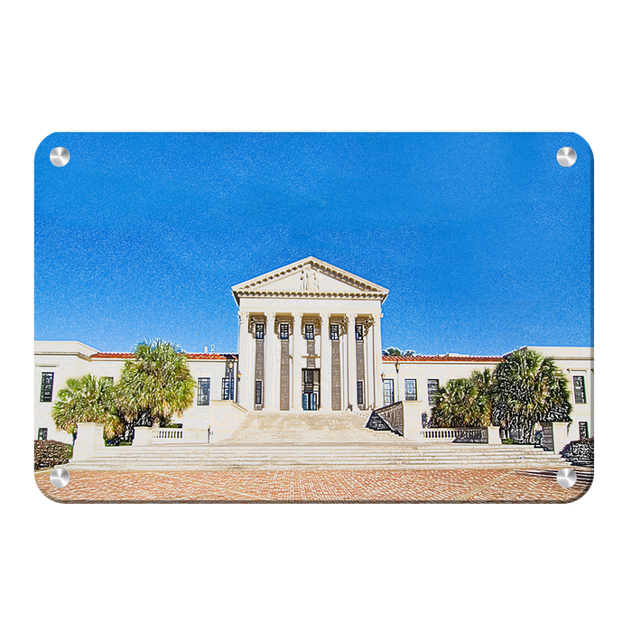 LSU Tigers - Paul M. Hebert Law Center Sketch - College Wall Art #Metal